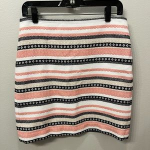 LOFT Petite Striped Skirt